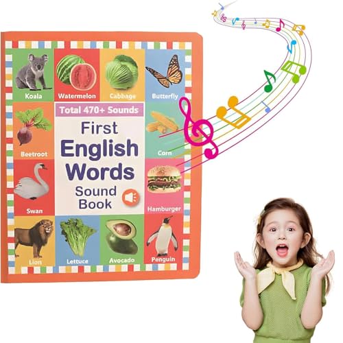 My First English Sound Toy 470+ Words, 21 Themes, English Words Sound Book Juguete Educativo for Educational Language, School Education & Perfect Educational Gift (B x1PCS) von Generisch