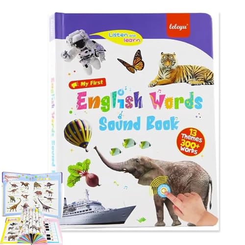 My First English Sound Toy – 470+ Words, 21 Themes, Fun Word Game, Juguete Educativo for Educational Language, Press to Learn Phonics (3-9y*1set) von Generisch