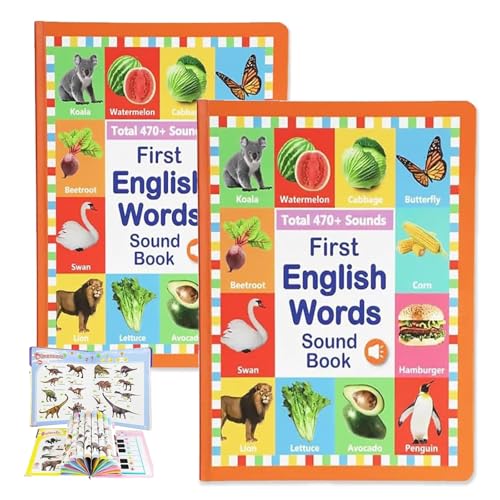 My First English Sound Toy – 470+ Words, 21 Themes, Fun Word Game, Press to Learn Phonics (2Pcs) von Generisch