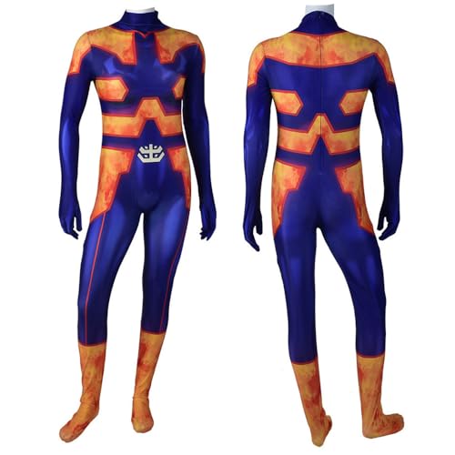 My Heros A-cademias Flame Man Todoroki Andeva Cosplay Bodysuit Halloween Anime Kostüm Einteiler Anime Rollenspiel Fancy Outfits Jumpsuit von Generisch