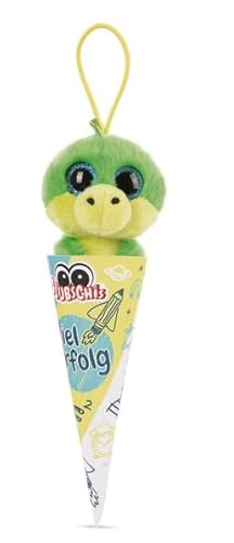 Glubschis Schultüte Kuscheltier Anhänger 9 cm, Einhorn Milky-Fee, Drache McDamon, Parko, Eule Rosina, Twila als Back to School Geschenk, Schlüsselanhänger mit großen Glitzeraugen (McDamon) von Generisch