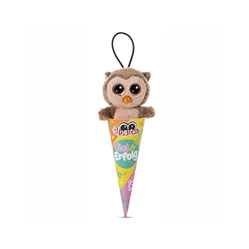 hegehof NICI Glubschis Schultüte Kuscheltier Anhänger 9 cm, Koala Crayon oder Eule Twila als Back to School Geschenk, Schlüsselanhänger mit großen Glitzeraugen (Eule Twila) von Generisch