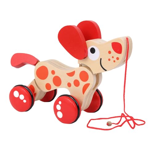 Nachzieh-Laufspielzeug, Nachziehspielzeug aus - Kleinkindspielzeug Welpe Nachziehspielzeug aus,Entwicklungsförderndes Kinderspielzeug mit Schnur für Mädchen und von Generisch