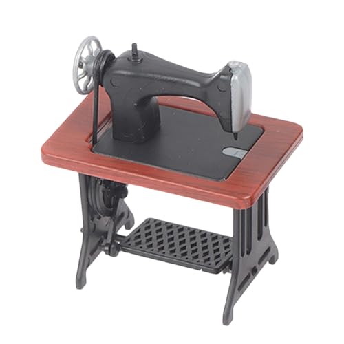 Nähmaschinen Szenen Modell | Miniatur Nähmaschine Puppenmöbel | 1 24 Maßstab Vintage Szenerie Einrichtungsgegenstände | Rollenspiel Zubehör für Vorschulkinder Mädchen Schülerinnen und von Generisch