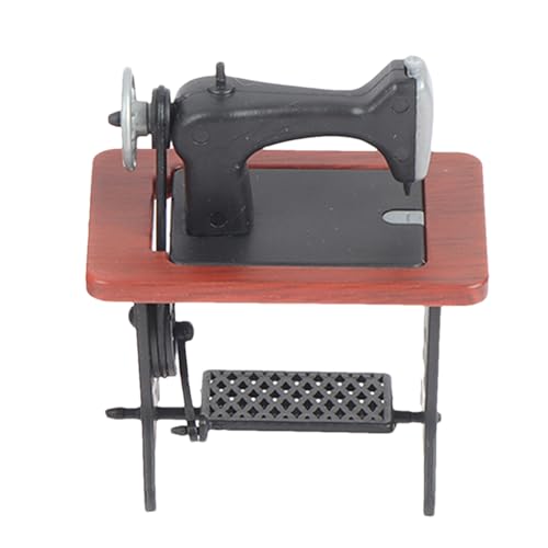 Nähmaschinen Szenen Modell | Miniatur Nähmaschine Puppenmöbel | 1 24 Maßstab Vintage Szenerie Einrichtungsgegenstände | Rollenspiel Zubehör für Vorschulkinder Mädchen Schülerinnen und von Generisch