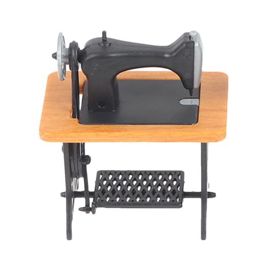 Nähmaschinen Szenen Modell | Miniatur Nähmaschine Puppenmöbel | 1 24 Maßstab Vintage Szenerie Einrichtungsgegenstände | Rollenspiel Zubehör für Vorschulkinder Mädchen Schülerinnen und von Generisch