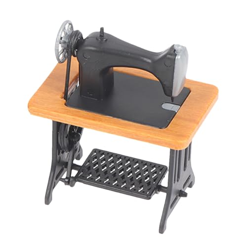 Nähmaschinen Szenen Modell | Miniatur Nähmaschine Puppenmöbel | 1 24 Maßstab Vintage Szenerie Einrichtungsgegenstände | Rollenspiel Zubehör für Vorschulkinder Mädchen Schülerinnen und von Generisch