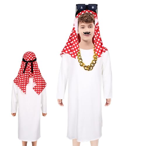 Nahe Osten Kostüm Männer, arabisches Kostüm,Halloween Food Dress Arabian Prince Cosplay Robe | Cosplay -Kleidung Halloween Carnival Party Rollenspiele Kostüm im Nahen Osten Dress Up Nahe Osten Kostüm Männer, arabisches Kostüm,Halloween Food Dress Arabian Prince Cosplay Robe | Cosplay -Kleidung Halloween Carnival Party Rollenspiele Kostüm im Nahen Osten Dress Up von Generisch
