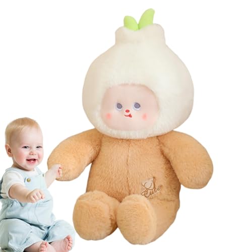 Nettes ausgestopftes Spielzeug, süße Stoffpuppe - Knoblauchkopf umarmt Kissen | 50 cm/19inch niedliche Stoffpuppe, Gemüsethema Cartoon ausgestopfte Plüsch für und Mädchen Nettes ausgestopftes Spielzeug, süße Stoffpuppe - Knoblauchkopf umarmt Kissen | 50 cm/19inch niedliche Stoffpuppe, Gemüsethema Cartoon ausgestopfte Plüsch für und Mädchen von Generisch