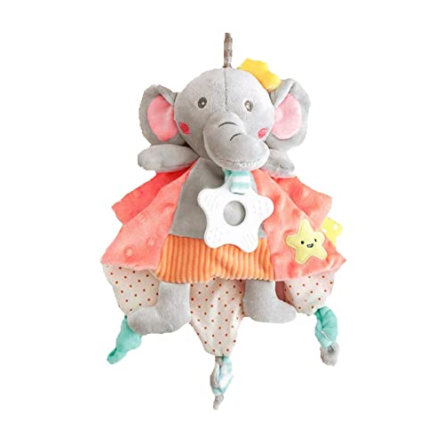 Neu gestalteter Plüsch-Elefant, weich, zum Aufhängen, Babybett, Rasseln, Baby-Hängerassel- Lautspruch-Toy (Orange, One Size) von Generisch