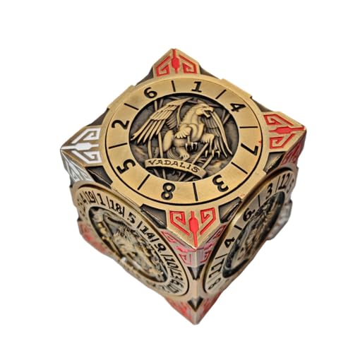 Neuer D&d Fidget Spinner Würfel (2025), 7-in-1 Metall-D&d Würfel – 6-Seitiger Rotierender Polyedrischer Würfel, Polyedrischer Rollenspielwürfel, Fantasy D&d Tabletop RPG(Ancient Gold) von Generisch