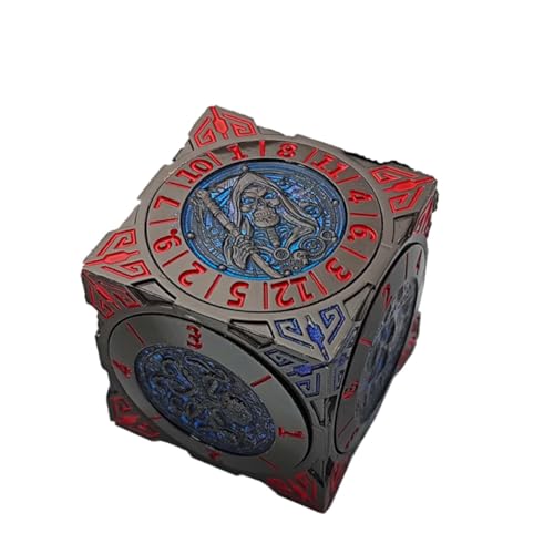 Neuer D&d Fidget Spinner Würfel (2025), 7-in-1 Metall-D&d Würfel – 6-Seitiger Rotierender Polyedrischer Würfel, Polyedrischer Rollenspielwürfel, Fantasy D&d Tabletop RPG(Black Blue) von Generisch