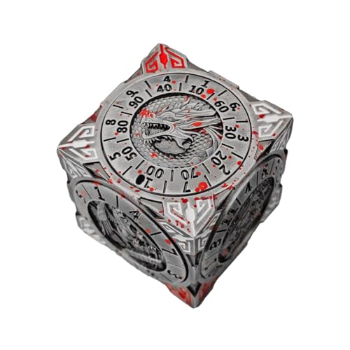 Neuer D&d Fidget Spinner Würfel (2025), 7-in-1 Metall-D&d Würfel – 6-Seitiger Rotierender Polyedrischer Würfel, Polyedrischer Rollenspielwürfel, Fantasy D&d Tabletop RPG(Blood Stains) von Generisch