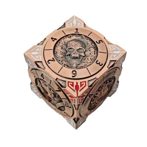 Neuer D&d Fidget Spinner Würfel (2025), 7-in-1 Metall-D&d Würfel – 6-Seitiger Rotierender Polyedrischer Würfel, Polyedrischer Rollenspielwürfel, Fantasy D&d Tabletop RPG(Red Copper) von Generisch