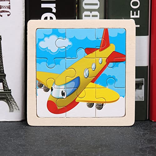 Neunteiliges Holzpuzzle Cartoon Tierauto Früherziehung für Pädagogisches Puzzle Holzspielzeug Kinderpuzzle Holz Puzzles Kinderspielzeug Flache Heimdekoration Geschenke Jungen Mädchen (One Size) von Generisch