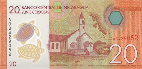 Nicaragua Pick-Nr: 210 bankfrisch (I) L.2014 (2015) 20 Córdobas Polymer (Banknoten für Sammler) von Generisch