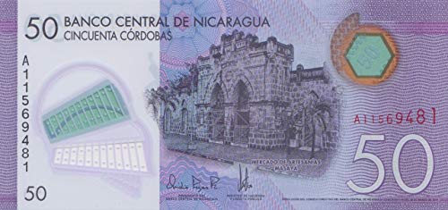 Nicaragua Pick-Nr: 211a bankfrisch (I) L.2014 (2015) 50 Córdobas Polymer (Banknoten für Sammler) von Generisch
