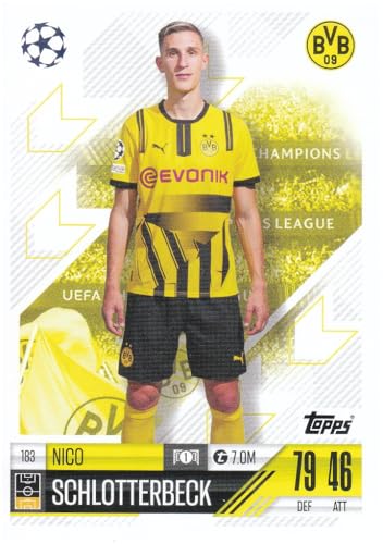 Nico Schlotterbeck t 7.0M Innenverteidiger Dortmund CL Fußball Sammelkarte 183 Nico Schlotterbeck t 7.0M Innenverteidiger Dortmund CL Fußball Sammelkarte 183 von Generisch