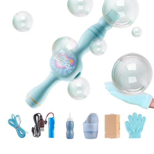 Niedliche, wiederaufladbare Rauchblasen mit buntem Lichtstab, automatisches Seifengebläse, Outdoor-Geschenk, Spiele, Party, Sommer von Generisch