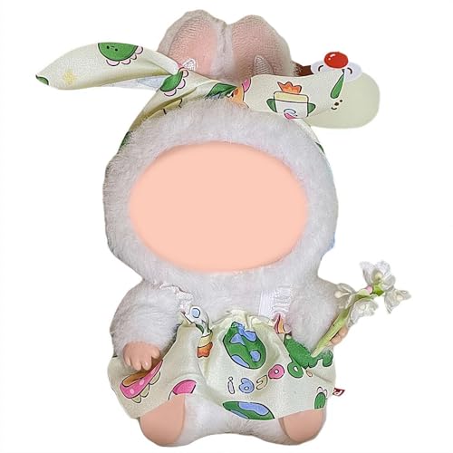 Niedliche Puppenkleidung für 17 cm große Puppe, bezaubernder Puppenrock mit Haarband, Sommerzubehör, Anziehgeschenk (nur Kleidung, keine Puppe) von Generisch