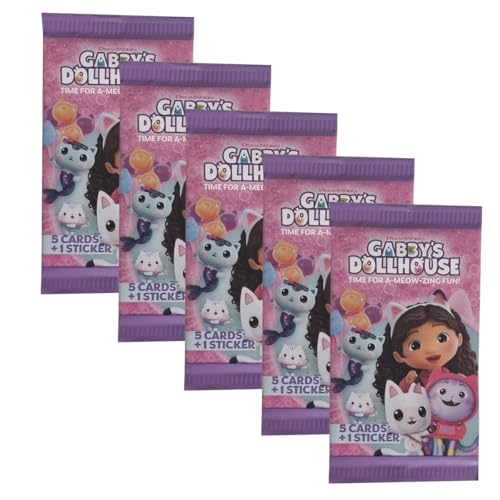 Niedliche Sammelkarten mit beliebten Katzen-Charakteren | 5X Booster Packs von Generisch