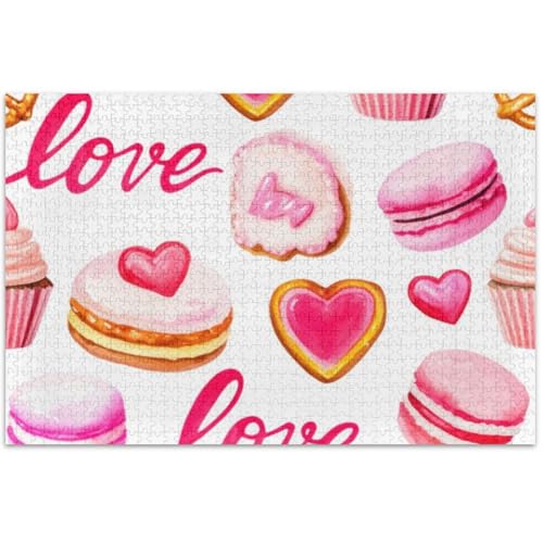 Niedliches rosa und rotes Kuchen-Puzzle, 500-teiliges Puzzle, Erwachsene, hartes Puzzle für Erwachsene, Tiere, bunte Kunst, 50,5 x 37,8 cm Niedliches rosa und rotes Kuchen-Puzzle, 500-teiliges Puzzle, Erwachsene, hartes Puzzle für Erwachsene, Tiere, bunte Kunst, 50,5 x 37,8 cm von Generisch