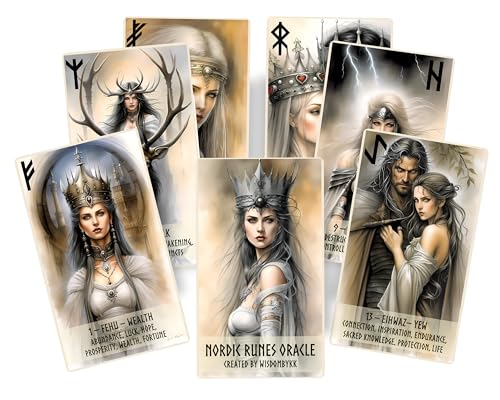 Nordic Runes Orakel - Runendeck mit 44 Karten mit Bindrunes & nordisch inspirierter Kunst Nordic Runes Orakel - Runendeck mit 44 Karten mit Bindrunes & nordisch inspirierter Kunst von Generisch