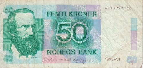 Norwegen Pick-Nr: 42f gebraucht (III) 1995 50 Kroner (Banknoten für Sammler) von Generisch