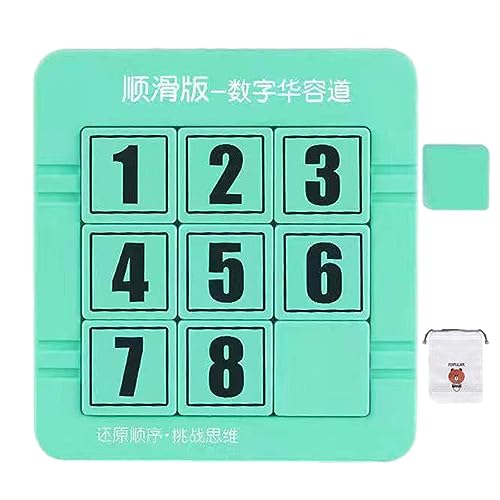 Number -Schieber -Puzzle -Spiel, Foliennummer Rätsel für Kinder | Hölzerne Schiebeblocknummer Puzzle - Hölzerne Handgeschwindigkeitstraining Spielzeug Early Education Moving Blocks Spiel von Generisch