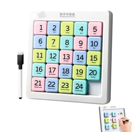 Number Slide Puzzle - Frühes Lernspiel | 6x6 Magnetisches Schiebepuzzle Für Kognitives Training Frühes Lernen Kindergarten Vorschule von Generisch