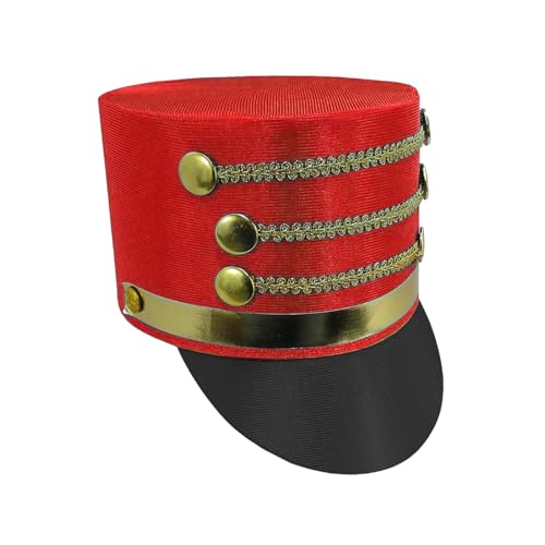 Nussknackerhut - Soldier Band Major Cosplay Accessoire Hut | Marching Band Majorette Cap | 22,83 Zoll, Polyester kreative Erwachsene Kostüm -Nussknacker -Kappenspielzeug für Leistung, Sammeln, Cosplay von Generisch
