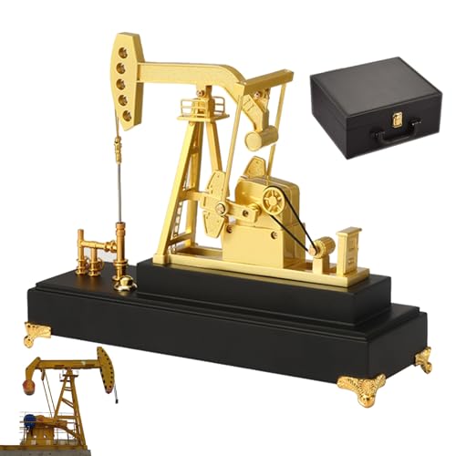 Ölbrunnenpumpen-Wagenheber-Modell, industrielles mechanisches Spielzeug, simuliert Ölfeldbetrieb, kreatives Desktop-Ornament für Display und Dekoration von Generisch