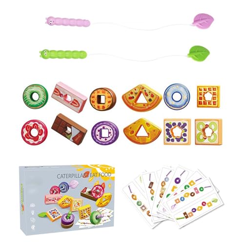 Obst Fädelspiel - Lernspielzeug zum Hineinschlüpfen Bright Montessorian Activity Kit | Perlen Set mit verschiedenen Formen, interaktive Werkzeuge für die Mot-Praxis von Generisch