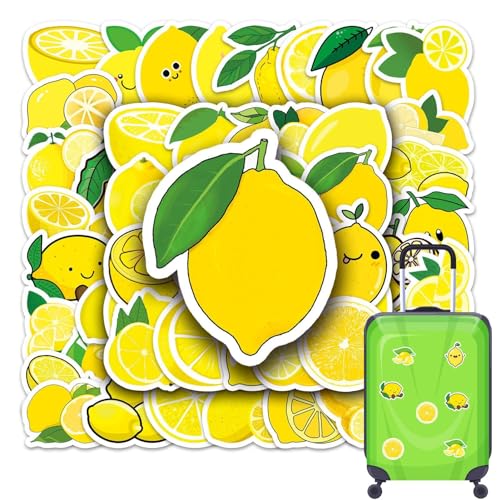 Obst Sticker Pack | 50 Stück wasserdichte PVC-Ästhetische Zitronenaufkleber - Multifunktionale Cartoon Obst Aufkleber Obst -Graffiti Aufkleber Für Laptop Auto Scrapbook von Generisch