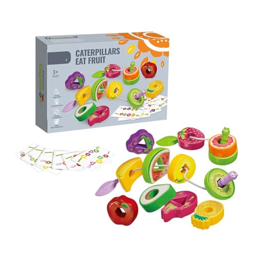 Obstspieße, Fädelspiel Für Und Gemüse, Lernspielzeug Zum Auffädeln Von Perlen, Schspiele, Logikspiele, Kinder Spielzeug 2 Jahre (A) von Generisch