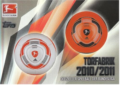 Offizieller Spielball der Bundesliga Saison 2010-11| Sommer- und Winterversion | Weiß & Rot | Topps Chrome Torfabrik Fußball Sammelkarte 238 Offizieller Spielball der Bundesliga Saison 2010-11| Sommer- und Winterversion | Weiß & Rot | Topps Chrome Torfabrik Fußball Sammelkarte 238 von Generisch