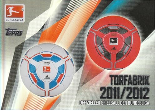 Offizieller Spielball der Bundesliga Saison 2011-2012 | Sommer- und Winterversion | Weiß & Rot | Topps Chrome Torfabrik Fußball Sammelkarte 239 Offizieller Spielball der Bundesliga Saison 2011-2012 | Sommer- und Winterversion | Weiß & Rot | Topps Chrome Torfabrik Fußball Sammelkarte 239 von Generisch