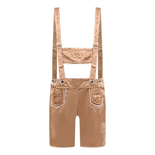 Oktoberfest Herrenbekleidung Bayerische Latzhose geeignet für Deutsche Bierfestival Herren Oktoberfest Shorts mit Strapsen Traditionelle Bauer Deutsche Outfit Bayerisches Bierfest Kostüm Oktoberfest Herrenbekleidung Bayerische Latzhose geeignet für Deutsche Bierfestival Herren Oktoberfest Shorts mit Strapsen Traditionelle Bauer Deutsche Outfit Bayerisches Bierfest Kostüm von Generisch