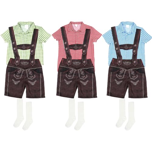 Oktoberfest-Kleiderset Für | 3-teiliges Oktoberfest-Kostümset Für Kinder | Boys Oktoberfest Dress Set,Karierte Hosenträger | Deutsches Oktoberfest-Kostüm Für Tiroler, Bayerisches Oktoberfest-Kleiderset Für | 3-teiliges Oktoberfest-Kostümset Für Kinder | Boys Oktoberfest Dress Set,Karierte Hosenträger | Deutsches Oktoberfest-Kostüm Für Tiroler, Bayerisches von Generisch