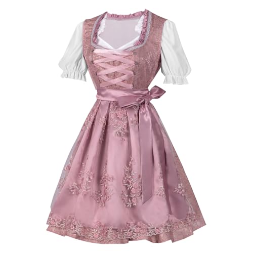 Oktoberfest Kostüm, Festliches Dirndlkleid Für Halloween Feste, Dirndl Rock mit Bluse und Schürze für Mottoparty Geburtstag Schule Theater Fotoshooting Oktoberfest Kostüm, Festliches Dirndlkleid Für Halloween Feste, Dirndl Rock mit Bluse und Schürze für Mottoparty Geburtstag Schule Theater Fotoshooting von Generisch