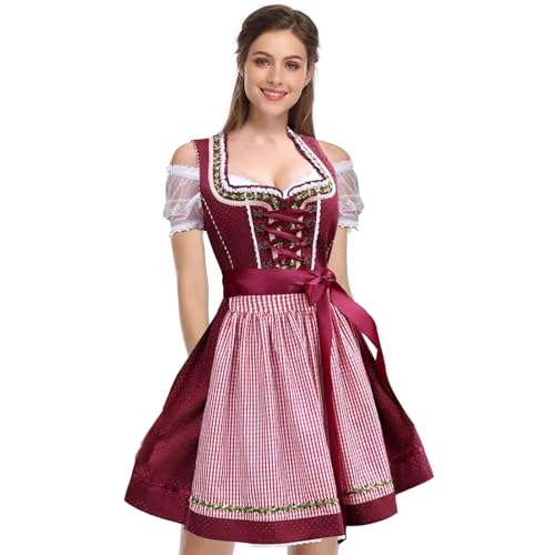 Oktoberfest-Kostüm für Damen, Bierkostüm für Damen, traditionelles Oktoberfest, deutsches Bieroutfit für Mädchen Oktoberfest-Kostüm für Damen, Bierkostüm für Damen, traditionelles Oktoberfest, deutsches Bieroutfit für Mädchen von Generisch