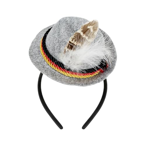 Oktoberfest Stirnband Hut - Bierfest Kopfstück | Filz Retro Stirnbänder Hüte Frauen für Halloween Motto-Partys Oktoberfest Feiern von Generisch
