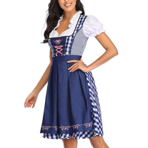 Oktoberfestkleid | Karierte traditionelle deutsche Oktoberfest-Kleider, bayerisches Kostüm, Dirndlkleider, deutsche Kostüme, Cosplay-Bayerisches Kleid für das Oktoberfest Oktoberfestkleid | Karierte traditionelle deutsche Oktoberfest-Kleider, bayerisches Kostüm, Dirndlkleider, deutsche Kostüme, Cosplay-Bayerisches Kleid für das Oktoberfest von Generisch
