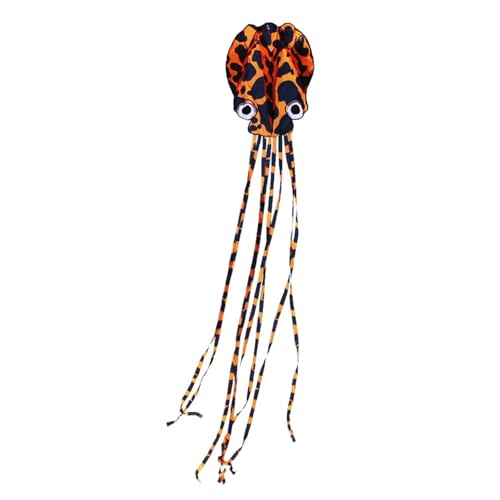 Oktopus Drachen, Flugdrachen K inder, Outdoor-Aktivität, Spielzeug für Erwachsene und Drachen Bastelset (Orange, One Size) von Generisch