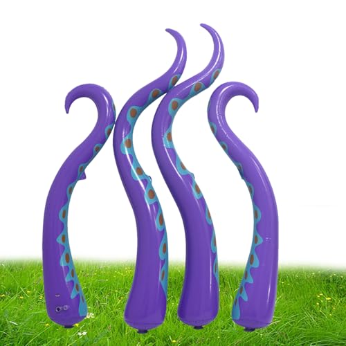 Oktopus -Tentakel Schlauchboote Dekoration - Wasserdichtes Blow -up -Oktopus -Tentakel | 4PCS Halloween Schlauchboote Im Freien | Feiertagsblase Octopuus Tentacle | Ideal Für Gartenausstellungen, Part von Generisch