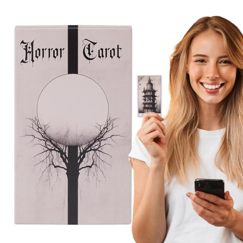 Oracle Cards Tarot Deck - 4.06x2,36 Zoll Horror Mysteriöser Wahrsagungskarten | Brettspiel für zukünftige und frühere Einsicht | Spirituelle Karte für Meditationsführung Vermögen Erzählungswerkzeuge Oracle Cards Tarot Deck - 4.06x2,36 Zoll Horror Mysteriöser Wahrsagungskarten | Brettspiel für zukünftige und frühere Einsicht | Spirituelle Karte für Meditationsführung Vermögen Erzählungswerkzeuge von Generisch