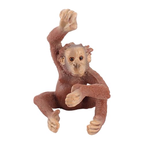 Orang Utan Figur Realistisch Handbemalte Tischdeko für Kinder Sammler Kunststoff Orang Utan Spielzeug mit Baby Erwachsenentier Dschungel Tiere Miniatur Tierfiguren für Lernspielzeug Zimmerdekoration von Generisch