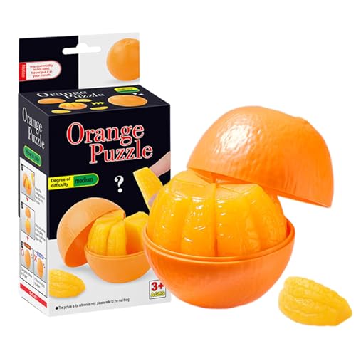 Orangenfruchtblöcke, orange Matching Puzzle,3D -Simulation Orange Formpuzzle | Obst zappeln pädagogischer kreativer Stressabbau Spielzeug für Kinder, Erwachsene von Generisch