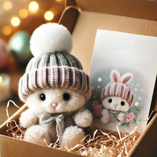 OsterMinis Häschen Zum Umarmen, Kleines Häschen, Süßes Ostergeschenk, Kleines Kaninchen-Stofftier, Plüsch Taschen Umarmungshäschen Mit Strickmütze Und Karten, Handgefertigtes Gehäkeltes Kaninchen OsterMinis Häschen Zum Umarmen, Kleines Häschen, Süßes Ostergeschenk, Kleines Kaninchen-Stofftier, Plüsch Taschen Umarmungshäschen Mit Strickmütze Und Karten, Handgefertigtes Gehäkeltes Kaninchen von Generisch