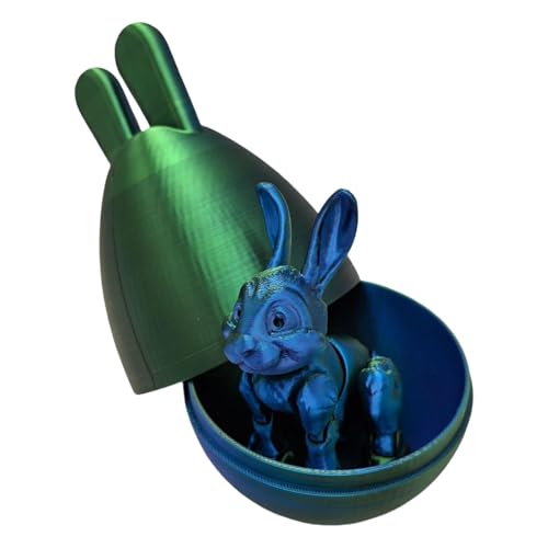 Ostern 3D-gedrucktes Spielzeug,Osterspielzeug im Ei | Ei-Spielzeug, Flexibles Gelenk-Kaninchen-Zappelspielzeug | Artikulierte Osterornamente aus Kristall, Heimdekoration für Schreibtisch und Zuhause Ostern 3D-gedrucktes Spielzeug,Osterspielzeug im Ei | Ei-Spielzeug, Flexibles Gelenk-Kaninchen-Zappelspielzeug | Artikulierte Osterornamente aus Kristall, Heimdekoration für Schreibtisch und Zuhause von Generisch